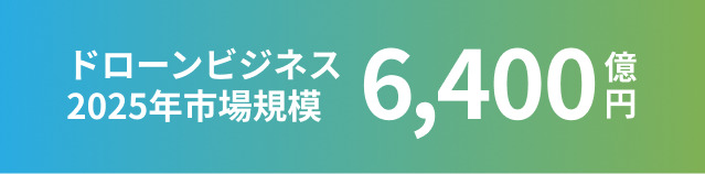 ドローンビジネス2025年市場規模 6400億円